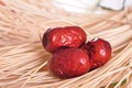 Fresh red jujube--a traditional chinese food Royalty Free Stock Photo